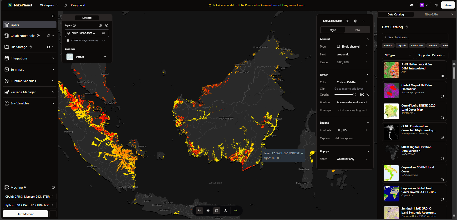NIKA Platform - Geospatial Analysis Dashboard